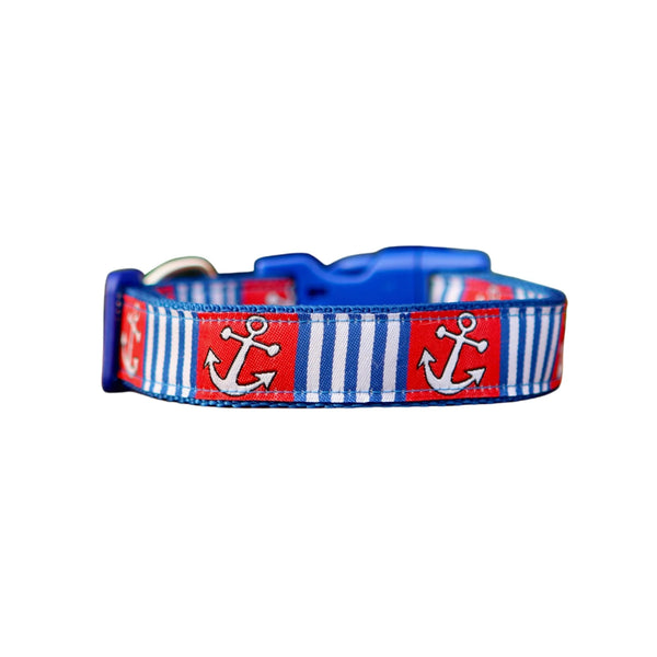 Nautical Dog Collar - Hand Made by The Bark Side