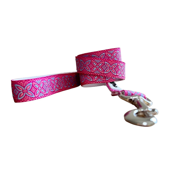 Geometric Flower Dog Lead / Leash - Hand Made by The Bark Side
