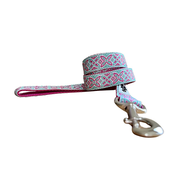 Geometric Flower Dog Lead / Leash - Hand Made by The Bark Side