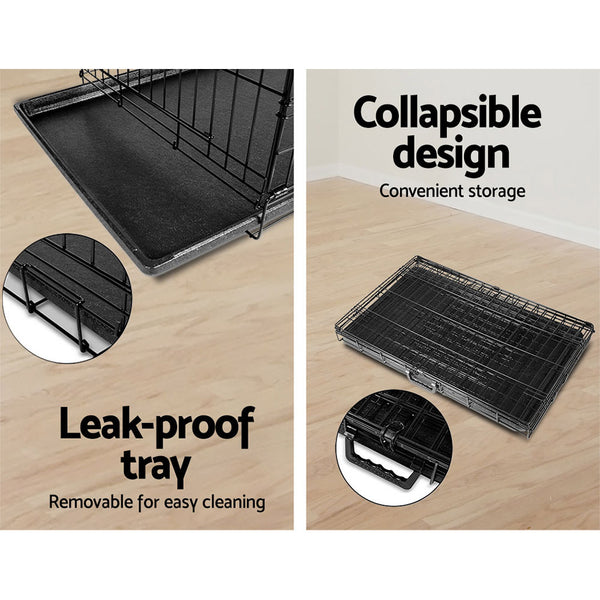 i.Pet 48" Dog Cage Crate Large Kennel 3 Doors