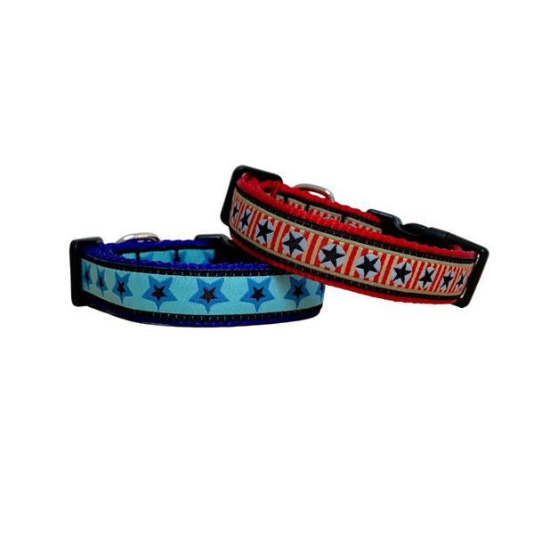 Stars Dog Collar - Hand Made by The Bark Side