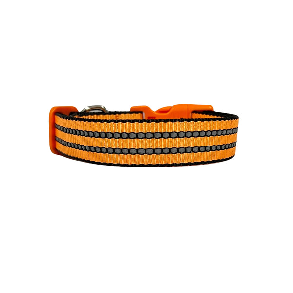 Reflective Dog Collar - Hand Made by The Bark Side