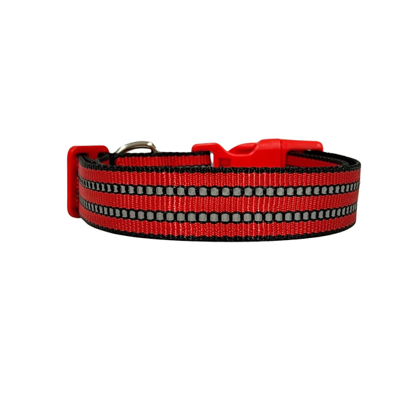 Reflective Dog Collar - Hand Made by The Bark Side
