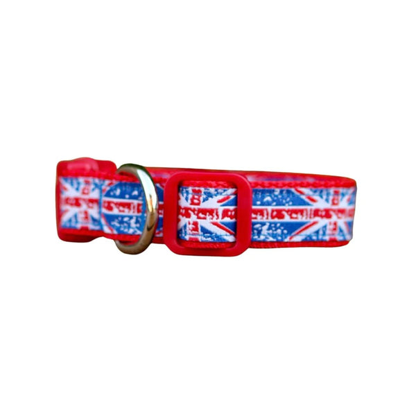 Small Union Jack Dog Collar - Hand Made by The Bark Side