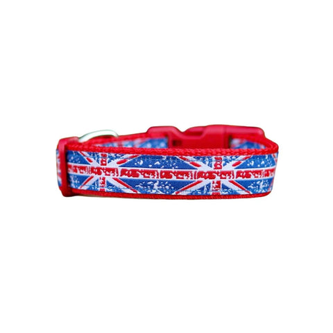 Small Union Jack Dog Collar - Hand Made by The Bark Side