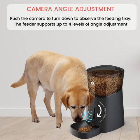 Floofi Smart Pet Feeder with Camera - Black -