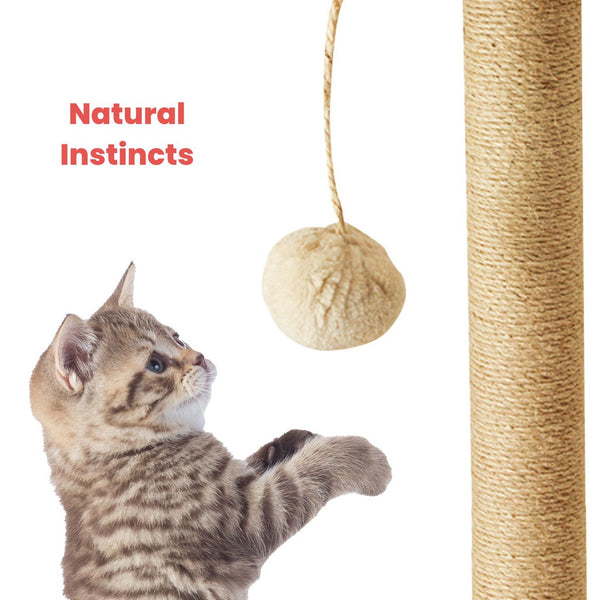 FLOOFI 150cm Plush Cat Condo Cat Tree Beige