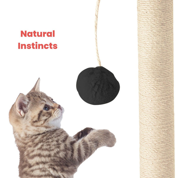 FLOOFI 145cm Plush Cat Condo Cat Tree Dark Grey