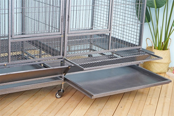 YES4PETS XXXL 185cm Bird Cage Pet Parrot Aviary Perch Castor Wheel Removable Divider