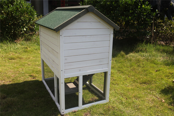 YES4PETS XL Double Storey Rabbit Hutch  Guinea Pig Ferret Cage 102x65x98cm