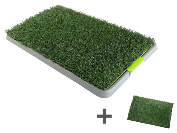 YES4PETS Indoor Dog Puppy Toilet Grass Potty Training Mat Loo Pad With 2 Grass