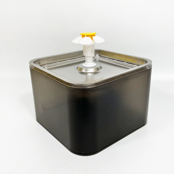 YES4PETS 3L Automatic Electric Pet Water Fountain Dog Cat Stainless Steel Dispenser Grey