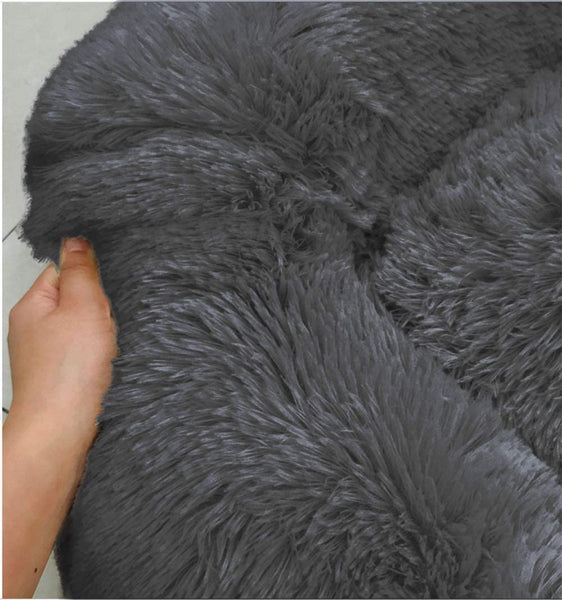 Soft Dog Bed Round Washable Plush Cat Bed Sofa Small 50cm