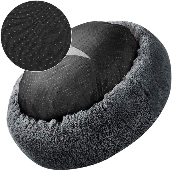 Soft Dog Bed Round Washable Plush Cat Bed Sofa Medium 60cm
