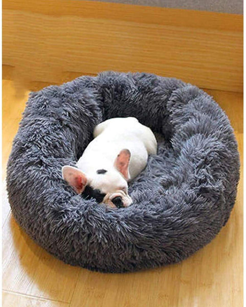 Soft Dog Bed Round Washable Plush Cat Bed Sofa Medium 60cm