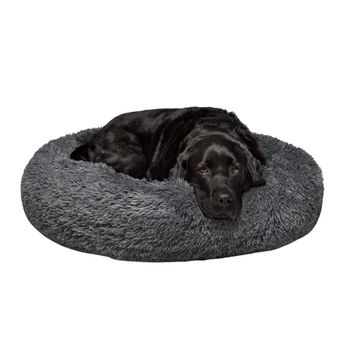 Fur King "Aussie" Calming Dog Bed - Extra Large -Grey- 100 cm