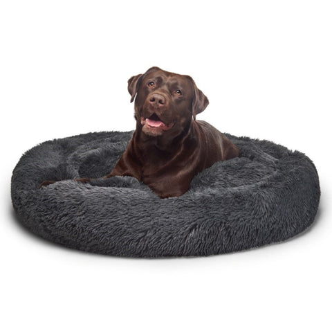 Fur King "Aussie" Calming Dog Bed - XXL -Grey - 115 cm