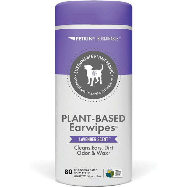 Petkin PLANT-BASED EAR WIPES Lavender Scented 80pk
