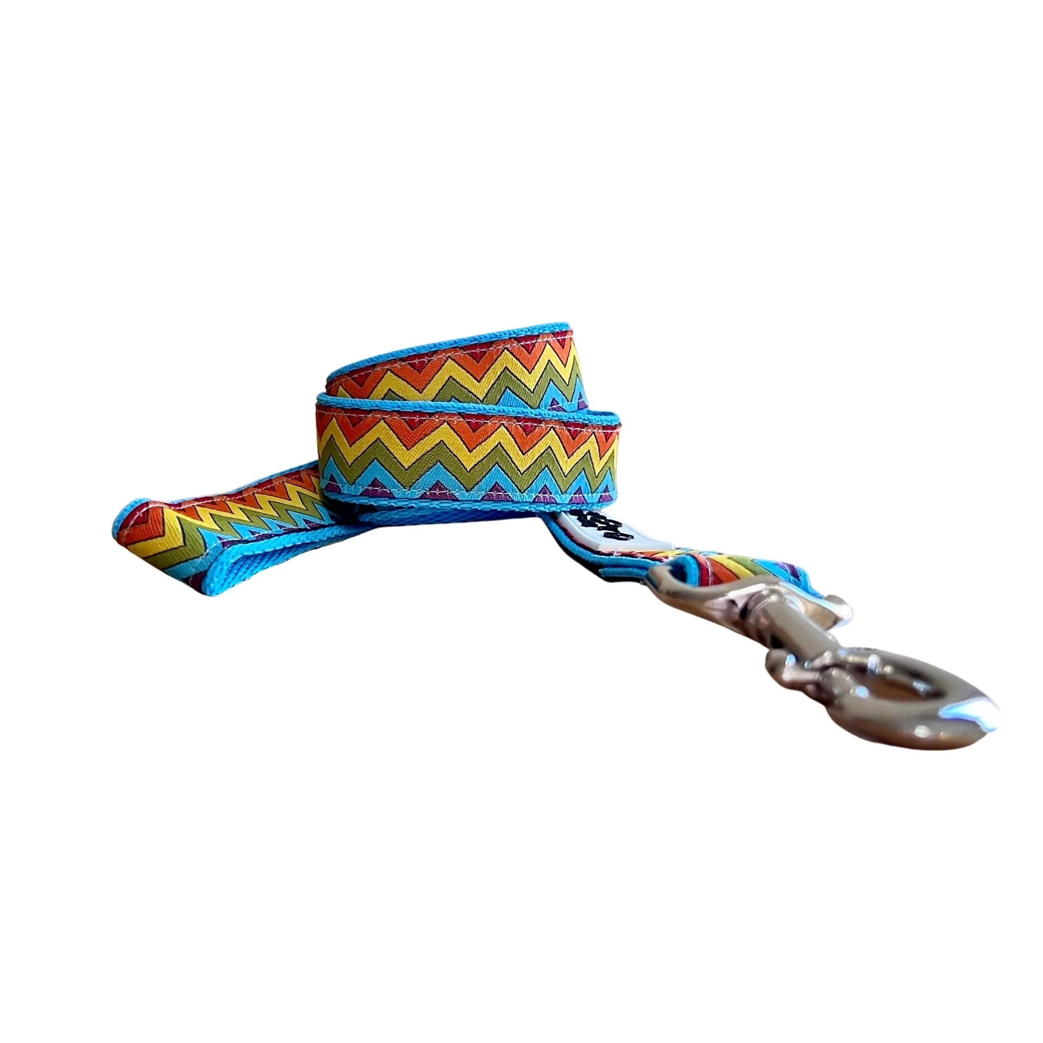 Rainbow Waves Dog Lead / Dog Leash - Hand Made by The Bark Side