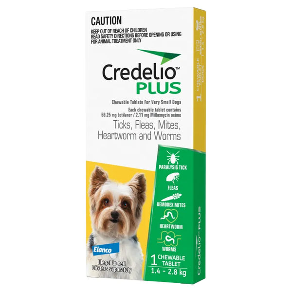 Credelio Plus Ticks, Fleas, Mites, Heartworm, and Worms