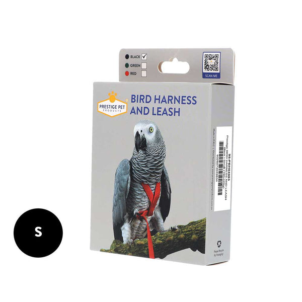 Prestige BIRD HARNESS AND LEASH Black