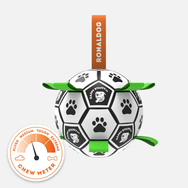 Ronaldog Soccer Ball - Happy Staffy Co