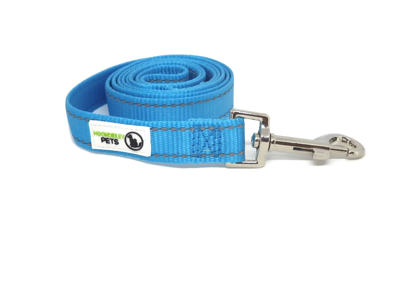 10m Long Nylon w/Reflective Stitching Dog Lead - Moondidley Pets