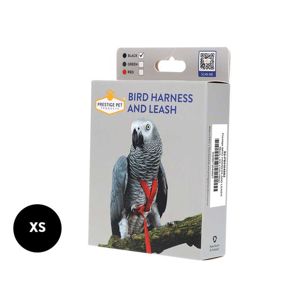 Prestige BIRD HARNESS AND LEASH Black