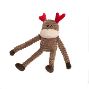 Christmas Crinkle Monkey Dog Toy