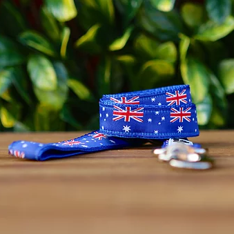 Aussie - Australia Flag Dog Lead - Hand Made by The Bark Side.
