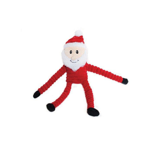 Christmas Holiday Crinkle Santa Dog Toy
