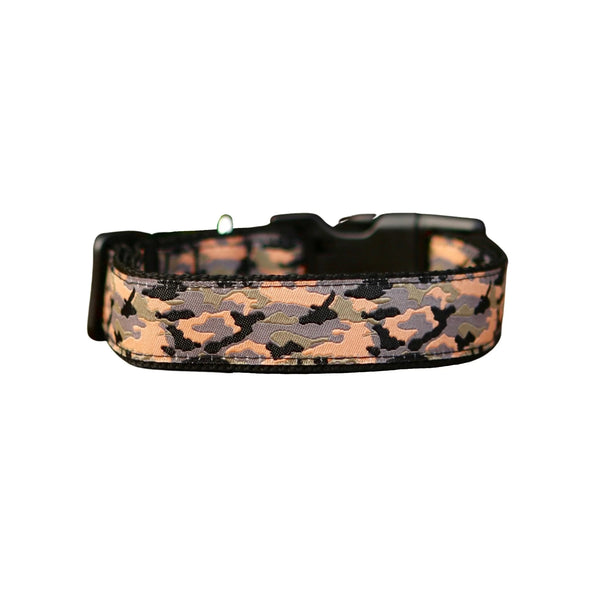 Camouflage Dog Collar - Hand Made by The Bark Side