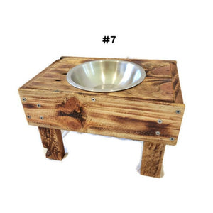 Wooden Raised Pet Bowls, Hand Made.