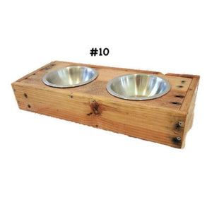 Wooden Raised Pet Bowls, Hand Made.