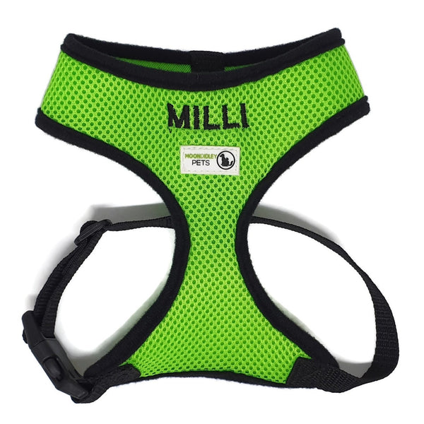Doggie ID Harness Soft Air Mesh Personalised Embroidered