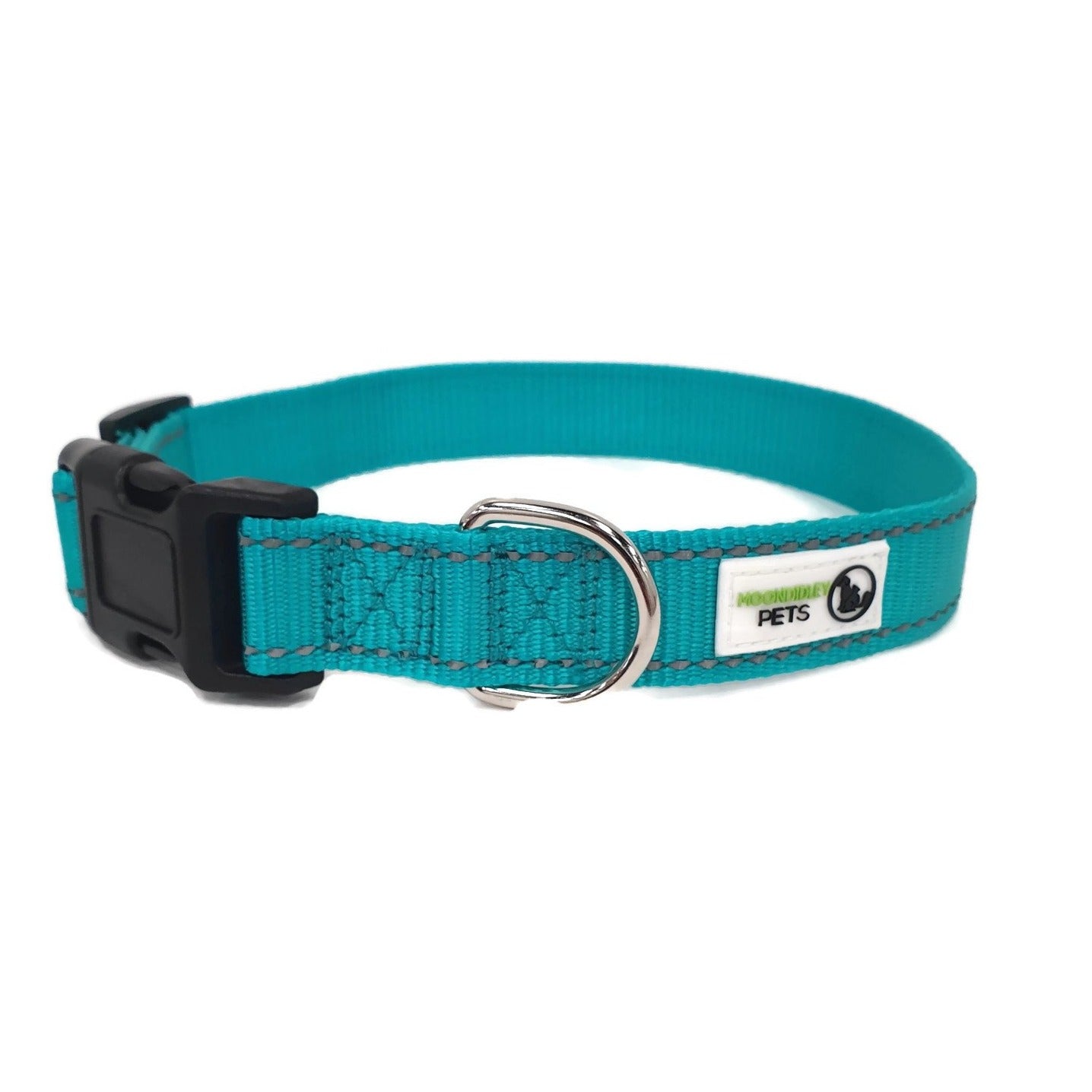 Nylon w/Reflective Stitching Dog Collar - Moondidley Pets