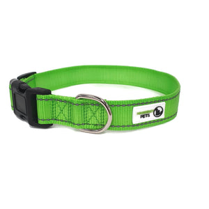 Nylon w/Reflective Stitching Dog Collar - Moondidley Pets