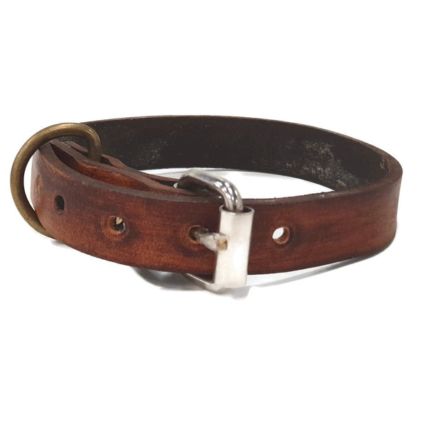 Local Hand Made Cow Leather Dog Collar