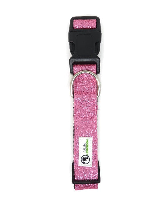 Bling Glitter Overlay Nylon Collar - Breakaway Buckle - Moondidley Pets