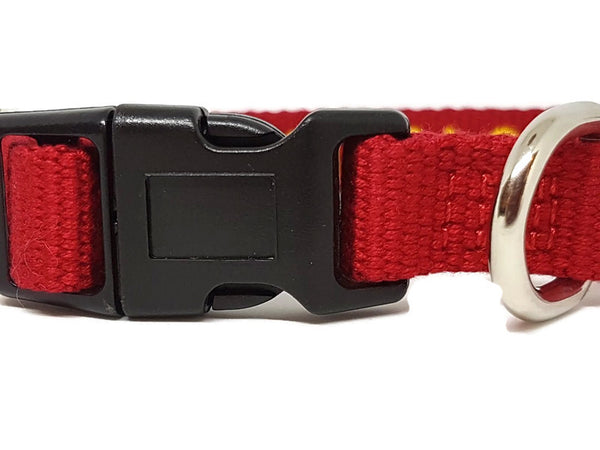 Doggie ID Collar Bamboo Fibre Personalised Embroidered