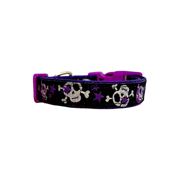 Skulls & Stars Dog Collar - Hand Made by The Bark Side
