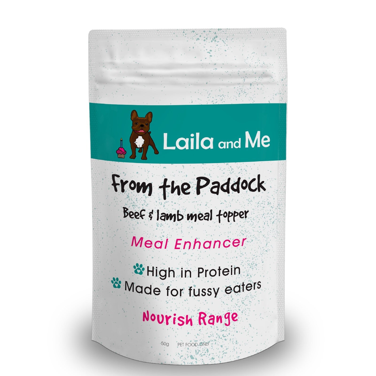 From the Paddock Beef & Lamb Powder Meal Enhancer for Cats & Dogs 50g - Laila & Me