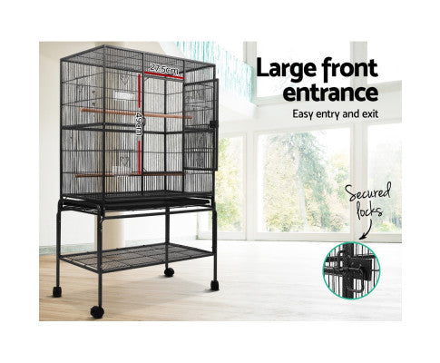 i.Pet Bird Cage Pet Cages Aviary 137CM Large Travel Stand Budgie Parrot