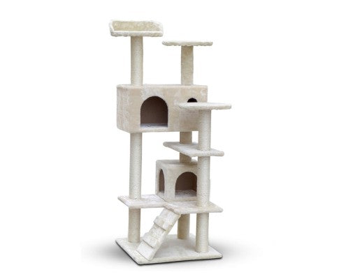 i.Pet Cat Tree 134cm Trees Scratching Post Scratcher Tower Condo House Furniture Wood