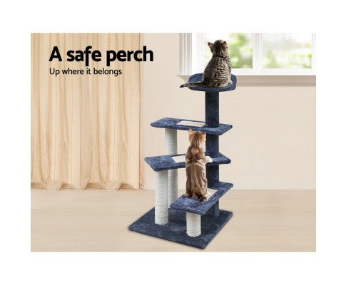 i.Pet 100cm Multi Level Cat Scratching Tree - Grey