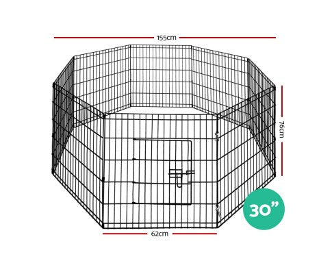 i.Pet 30" 8 Panel Pet Dog Playpen Puppy Exercise Cage Enclosure Play Pen Fence