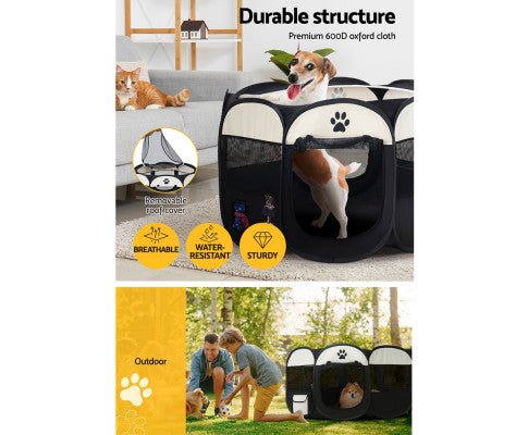 i.Pet Pet Dog Playpen Enclosure Crate 8 Panel Play Pen Tent Bag Fence Puppy