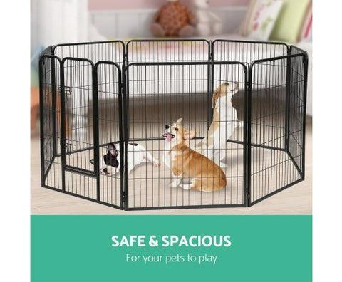 i.Pet 8 Panel Pet Dog Playpen Puppy Exercise Cage Enclosure Fence Play Pen 80x100cm