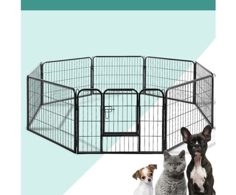 i.Pet 8 Panel Pet Dog Playpen Exercise Enclosure Fence Portable 60cm High