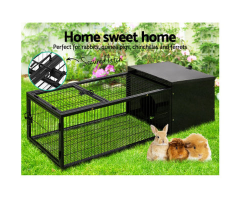i.Pet Rabbit Cage Hutch Cages Indoor Outdoor Enclosure Pet Metal Carrier 122CM Length